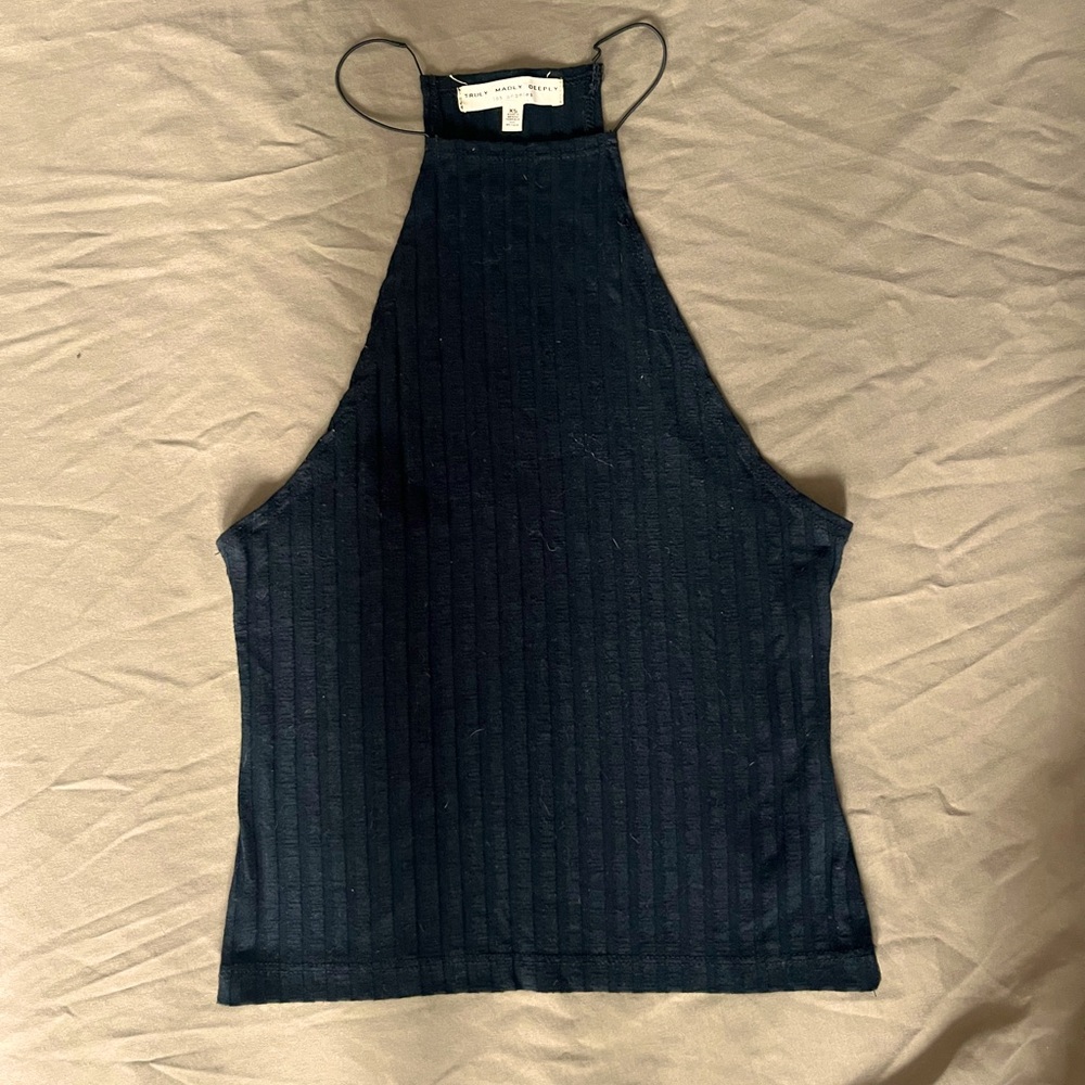 black halter top
